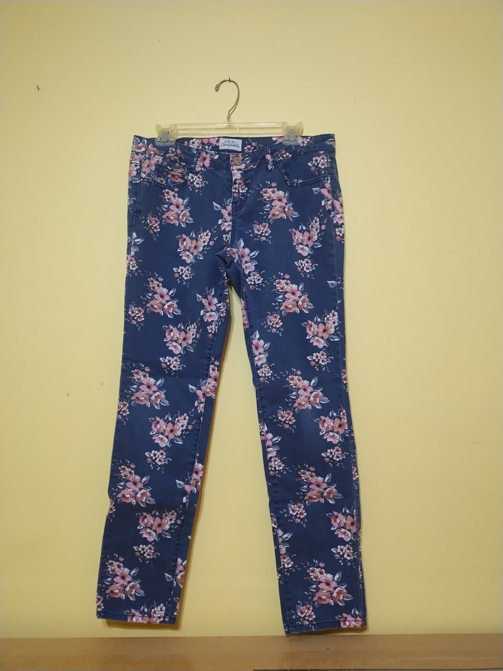 Aeropostale Navy Blue Floral Denim Jeans